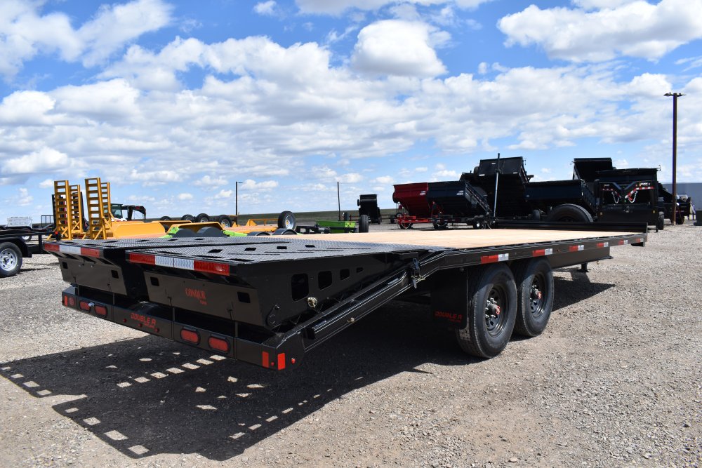 Double A 102"x24' 16K Bumper pull, deck over Trailer , ST235/80R16 Radial 10 Ply, spare tire, Ramps-