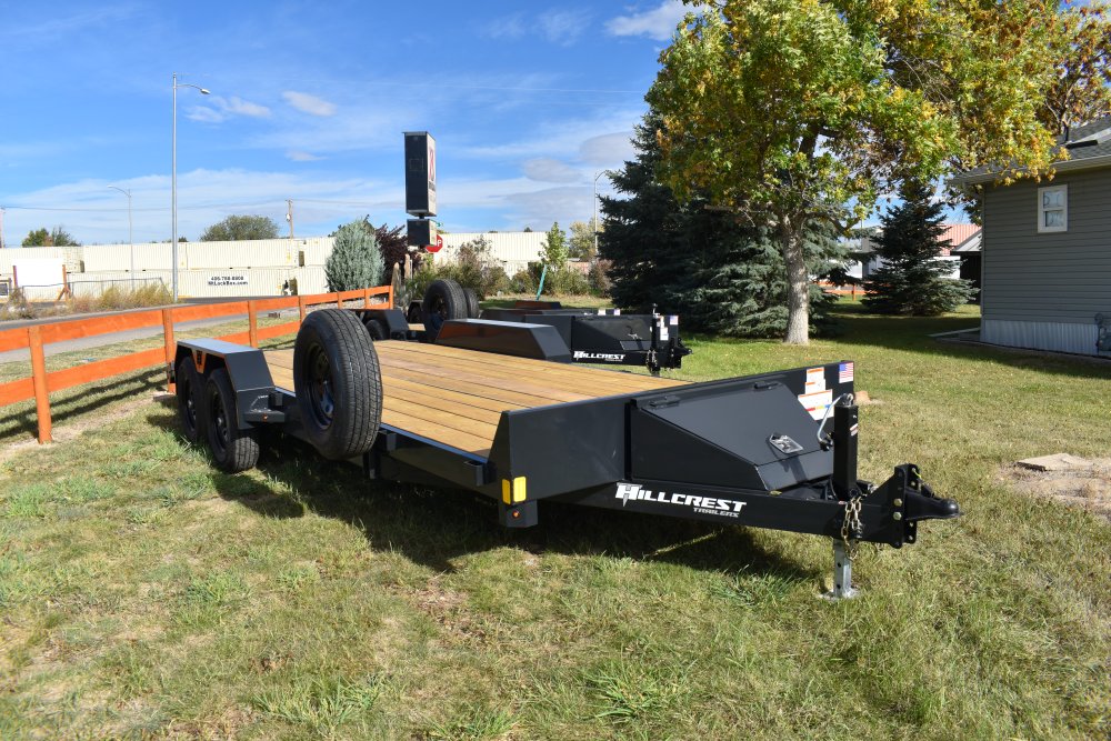 Hillcrest 82"X20' 10K bumper pull car hauler trailer, 2' dove tail, slide in ramps, LED lights