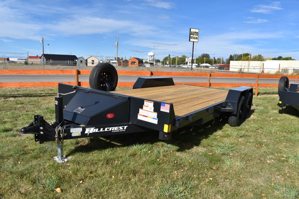 Hillcrest 82"X22' 10K bumper pull car hauler trailer, 2' dove tail, slide in ramps, LED lights