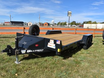 Hillcrest 82"X22' 10K bumper pull car hauler trailer, 2' dove tail, slide in ramps, LED lights