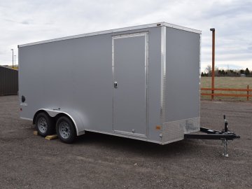 Haulmark 7'X16' 7K Cargo Trailer, ST205/75R15 Radial tires, Spare Tire, LED Lights