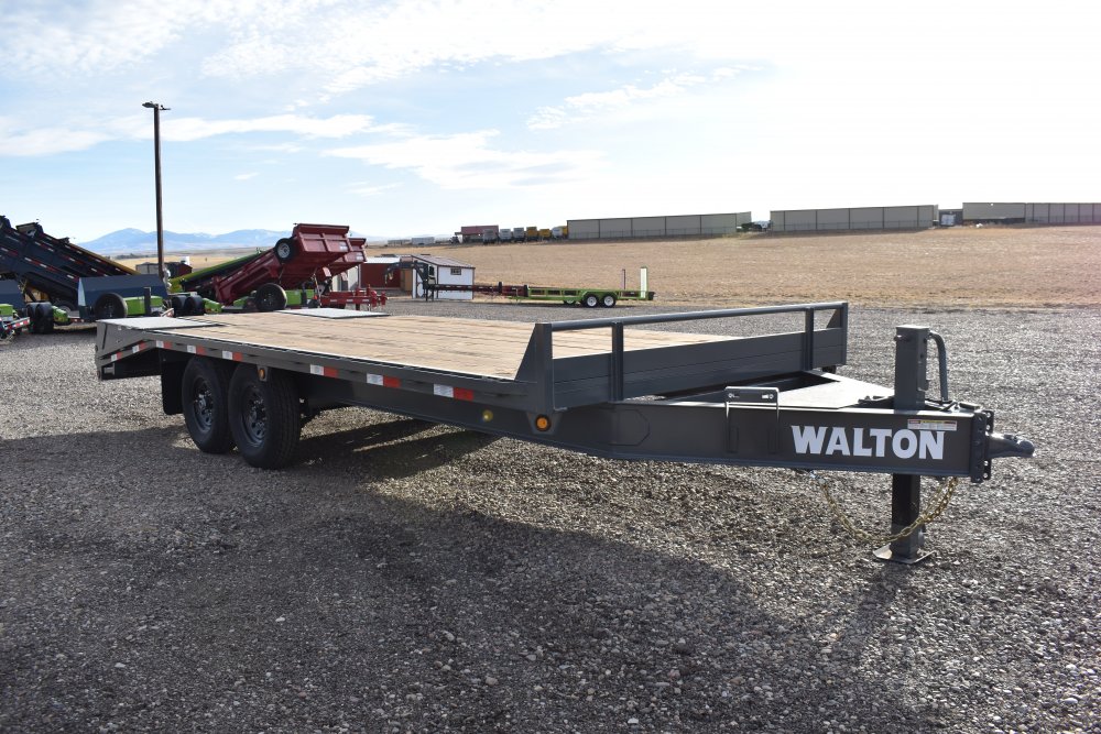 Walton FBH207-20B 14K (102"X20') Bumper pull deckover trailer 235/80R16 tires, spare tire, LED light