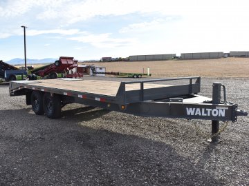 Walton FBH207-20B 14K (102"X20') Bumper pull deckover trailer 235/80R16 tires, spare tire, LED light