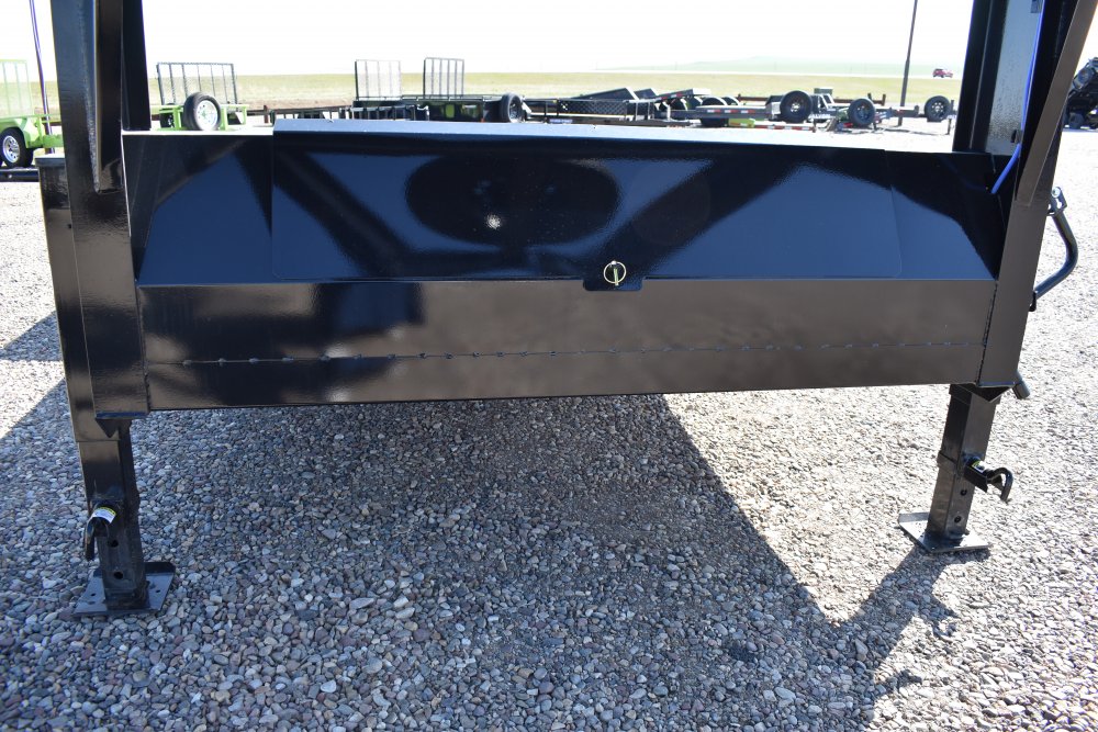 Double A 102"x20' Gooseneck Equipment Trailer, drive over fenders