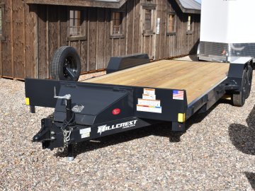 Hillcrest 82"X16' 7K bumper pull car hauler trailer, 2' dove tail, slide in ramps, LED lights