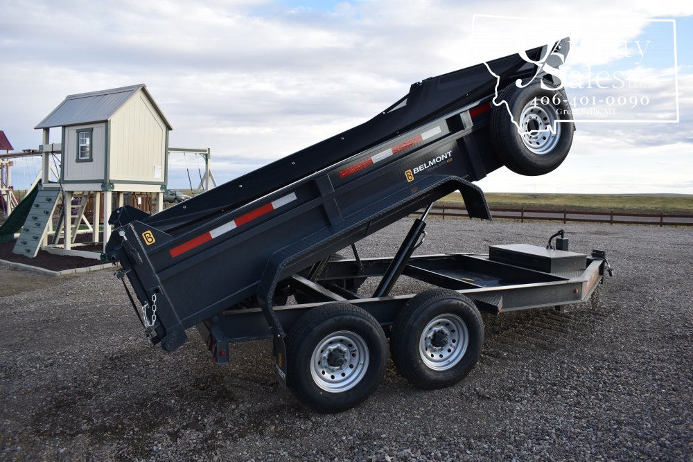 DTX8112-14K Low Profile Dump, Trailer, HD, spare tire, mud flaps, wireless remote, mesh tarp, 12K to