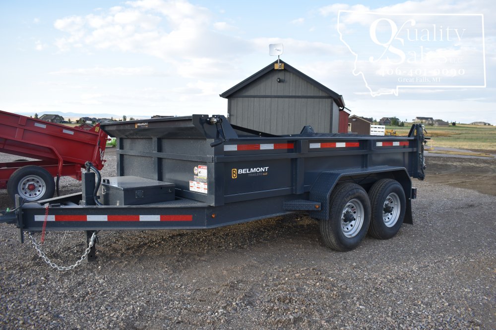 DTX8112-14K Low Profile Dump, Trailer, HD, spare tire, mud flaps, wireless remote, mesh tarp, 12K to