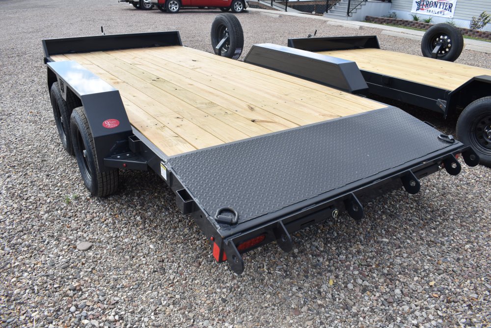 Hillcrest 82"X18' 7K bumper pull car hauler trailer, 2' dove tail, slide in ramps, LED lights