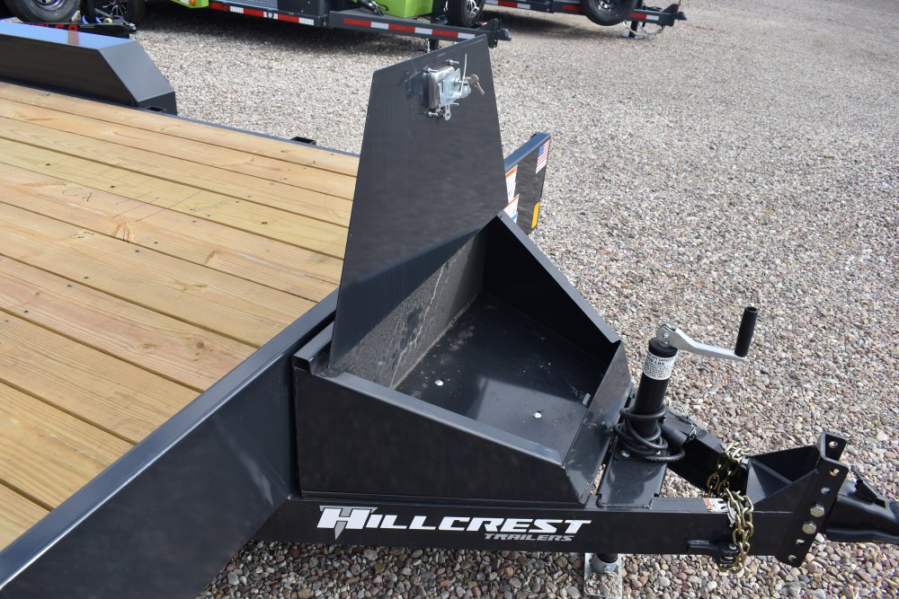 Hillcrest 82"X18' 7K bumper pull car hauler trailer, 2' dove tail, slide in ramps, LED lights