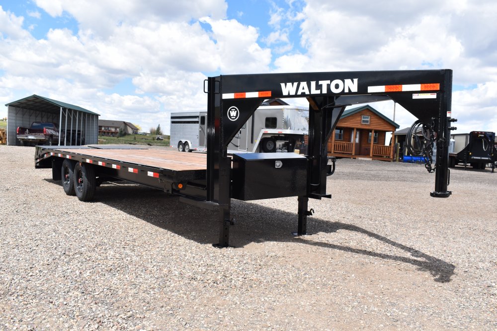 Walton FBH207-24G 14K 102"X24' Gooseneck deck over trailer, mega ramps 235/80R16 10 ply Radial