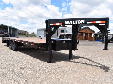 Walton FBH207-24G 14K 102"X24' Gooseneck deck over trailer, mega ramps 235/80R16 10 ply Radial