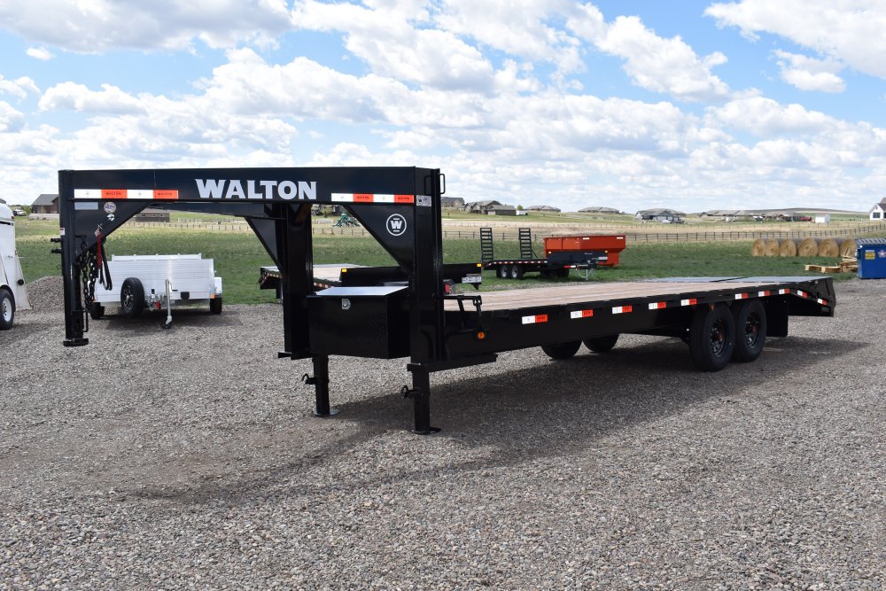 Walton FBH207-24G 14K 102"X24' Gooseneck deck over trailer, mega ramps 235/80R16 10 ply Radial