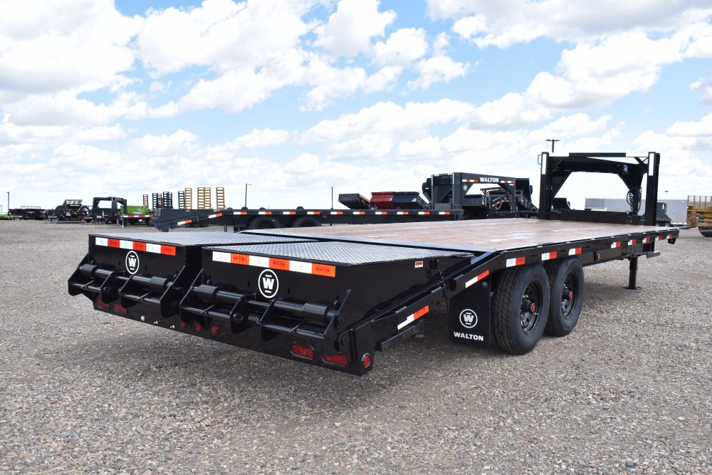 Walton FBH207-24G 14K 102"X24' Gooseneck deck over trailer, mega ramps 235/80R16 10 ply Radial
