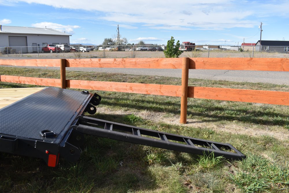 Hillcrest 82"X20' 7K bumper pull car hauler trailer, 2' dove tail, slide in ramps, LED lights