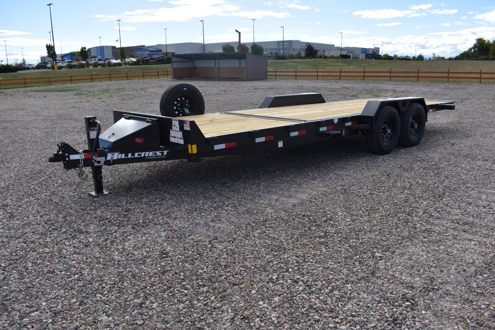 Hillcrest 82"X22' 14K bumper pull tilt deck equipment trailer, deck-16' tilt, 6' fixed