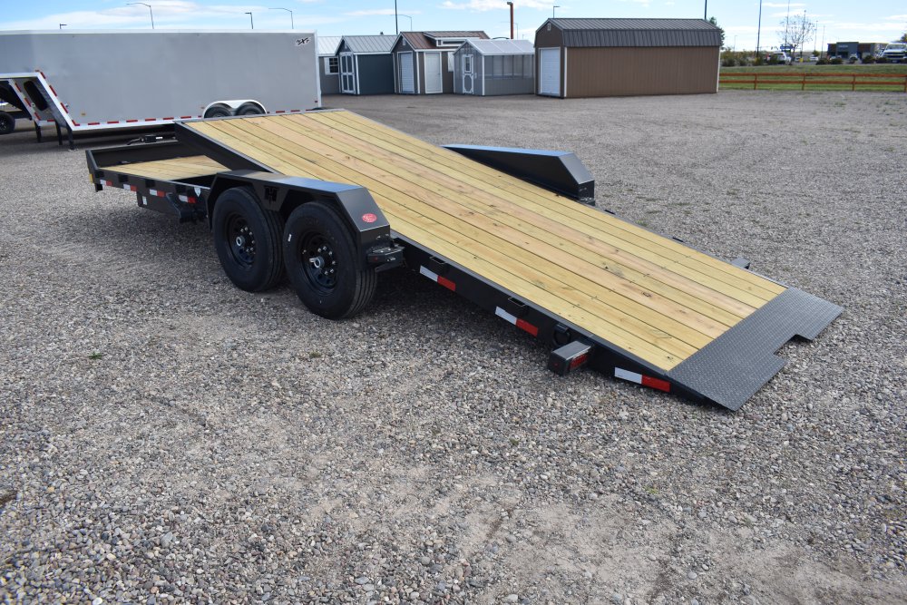 Hillcrest 82"X22' 14K bumper pull tilt deck equipment trailer, deck-16' tilt, 6' fixed