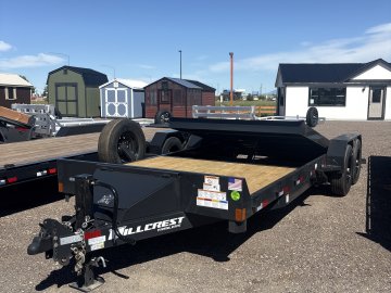 Hillcrest 82"X22' 16K bumper pull tilt deck Equipment Trailer, deck-16' tilt, 6' fixed, 14 ply tires