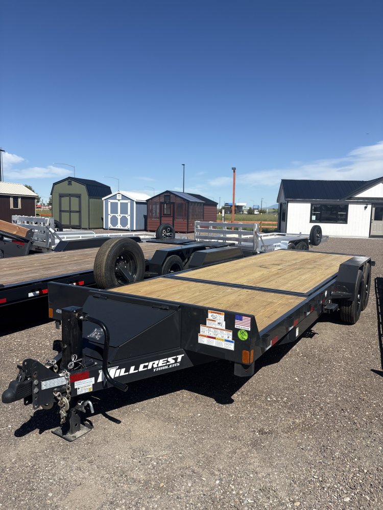 Hillcrest 82"X22' 16K bumper pull tilt deck Equipment Trailer, deck-16' tilt, 6' fixed, 14 ply tires
