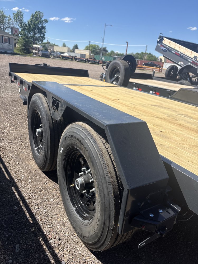 Hillcrest 82"X22' 16K bumper pull tilt deck Equipment Trailer, deck-16' tilt, 6' fixed, 14 ply tires