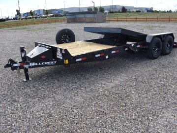 Hillcrest 82"X22' 16K bumper pull tilt deck equipment trailer, deck-16' tilt, 6' fixed, 14 ply tires