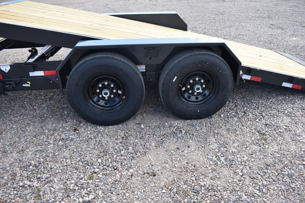 Hillcrest 82"X22' 16K bumper pull tilt deck equipment trailer, deck-16' tilt, 6' fixed, 14 ply tires