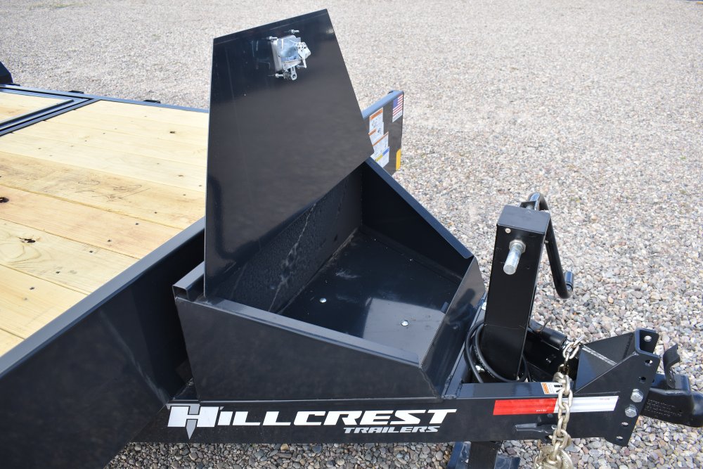 Hillcrest 82"X22' 16K bumper pull tilt deck equipment trailer, deck-16' tilt, 6' fixed, 14 ply tires