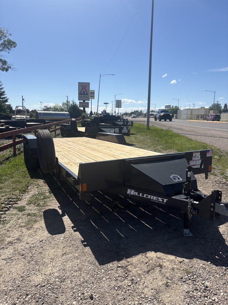 Hillcrest 82"X22' 7K bumper pull Car Hauler Trailer, 2' dove tail, slide in ramps, LED lights