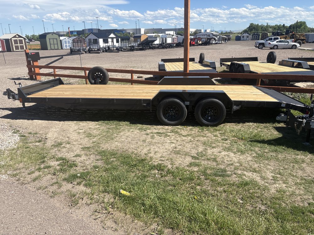 Hillcrest 82"X22' 7K bumper pull Car Hauler Trailer, 2' dove tail, slide in ramps, LED lights