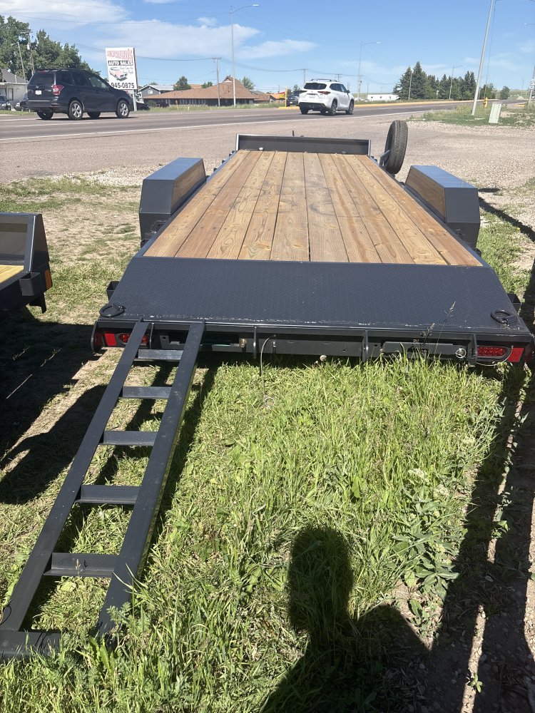 Hillcrest 82"X22' 7K bumper pull Car Hauler Trailer, 2' dove tail, slide in ramps, LED lights