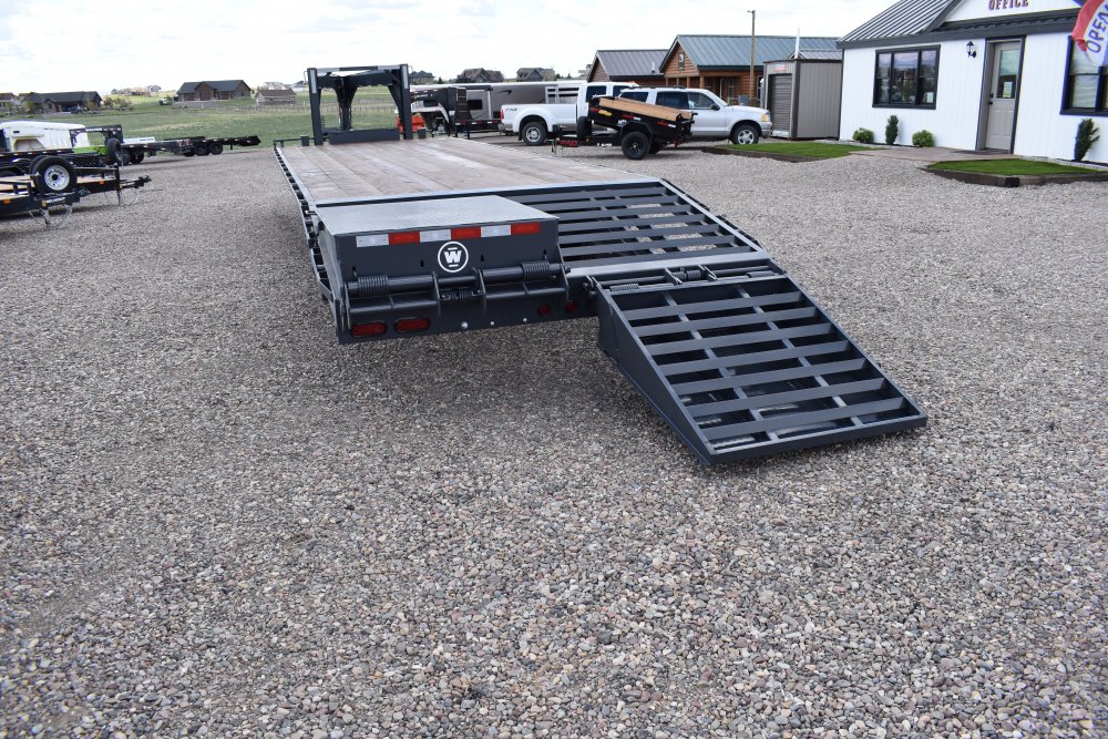Walton FBX210SS-28G 20K 102"X28' Gooseneck deck over trailer, mega ramps, 235/75R17.5 tires