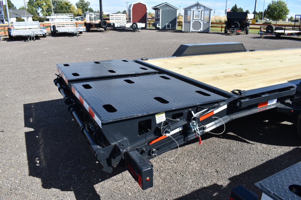Hillcrest 83"X21' 16K bumper pull I-beam equipment trailer, mega ramps, dual jacks, LED lights