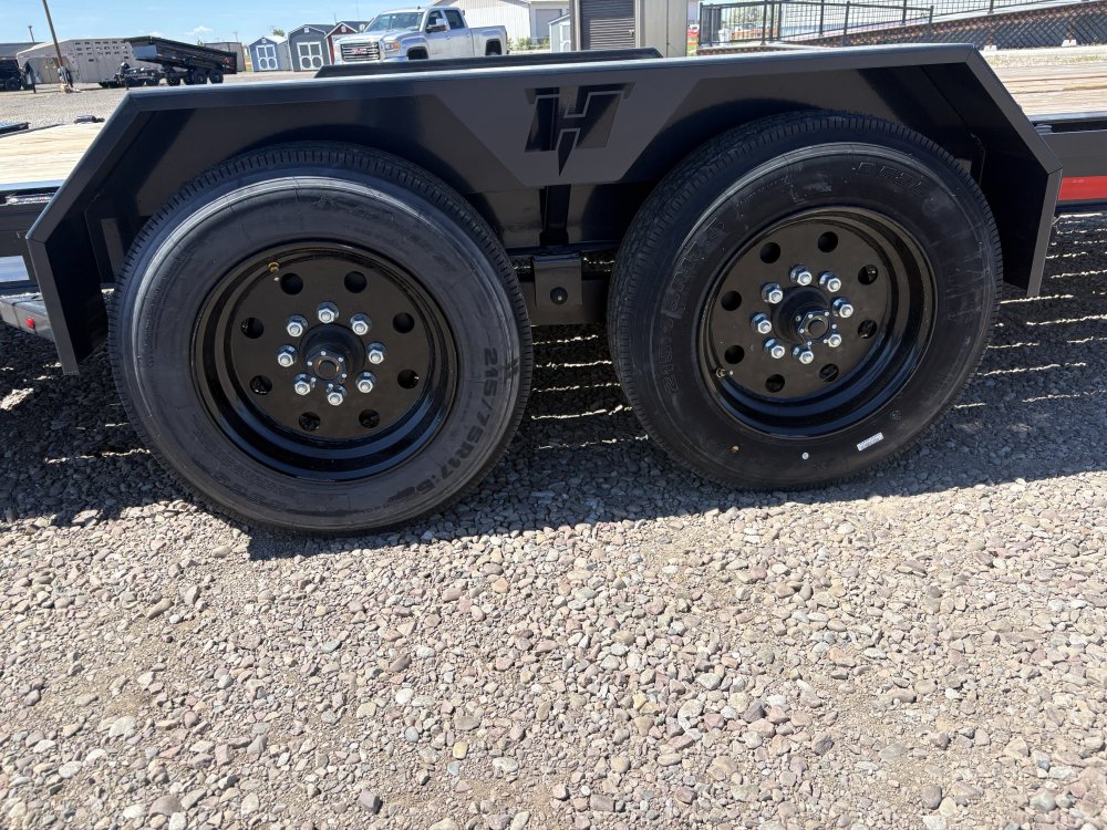 Hillcrest 83"X22' 16K bumper pull I-beam Equipment Trailer, mega ramps, dual jacks, LED lights