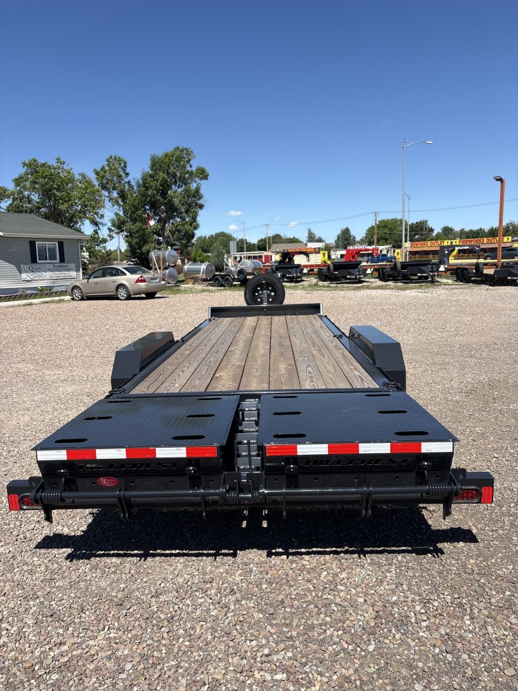 Hillcrest 83"X22' 16K bumper pull I-beam Equipment Trailer, mega ramps, dual jacks, LED lights
