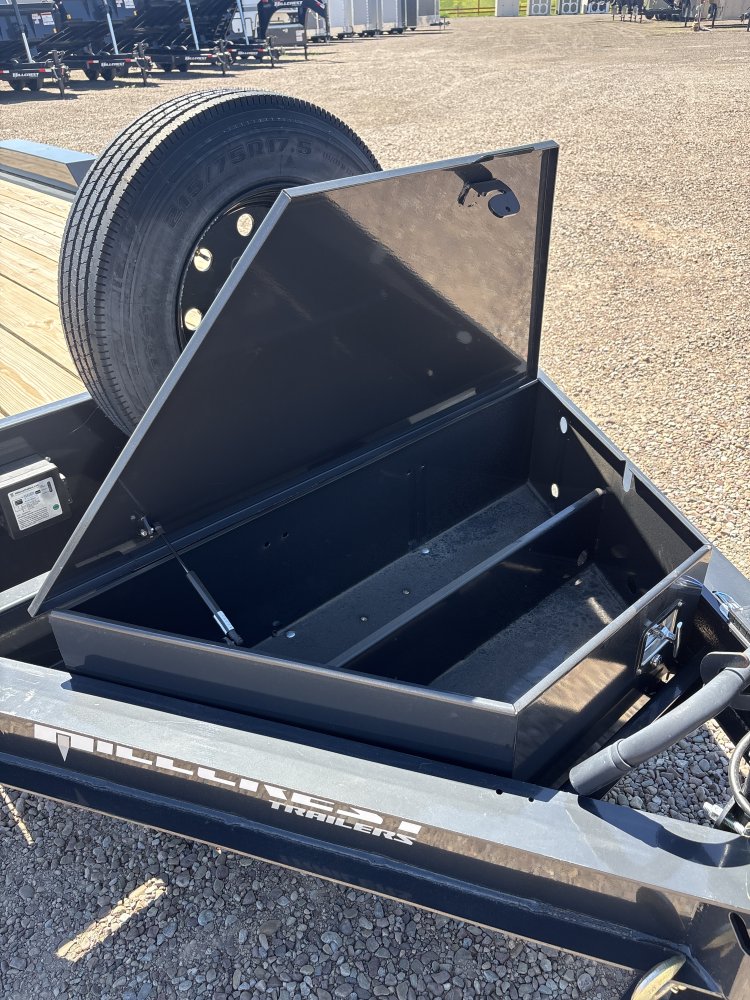Hillcrest 83"X22' 16K bumper pull I-beam Equipment Trailer, mega ramps, dual jacks, LED lights