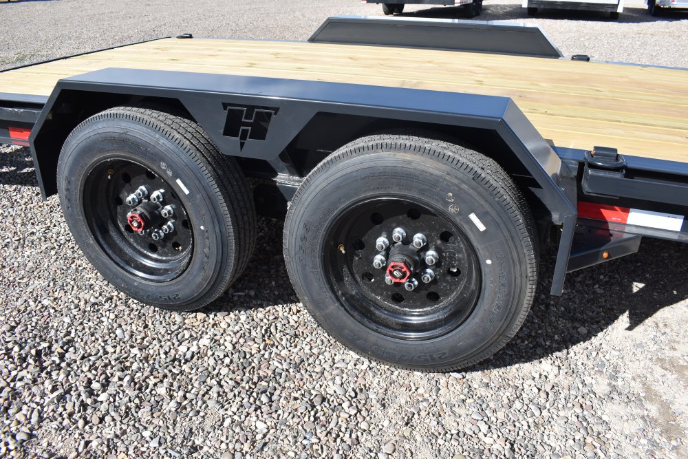 Hillcrest 83"X24' 16K bumper pull I-beam equipment trailer, mega ramps, dual jacks, LED lights
