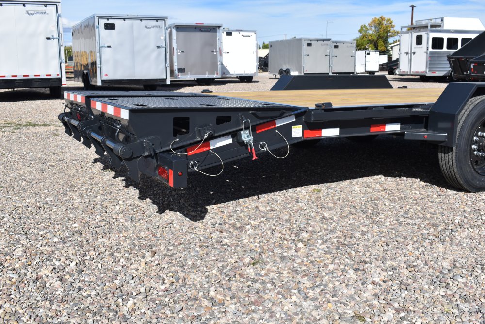 Hillcrest 83"X24' 16K bumper pull I-beam equipment trailer, mega ramps, dual jacks, LED lights