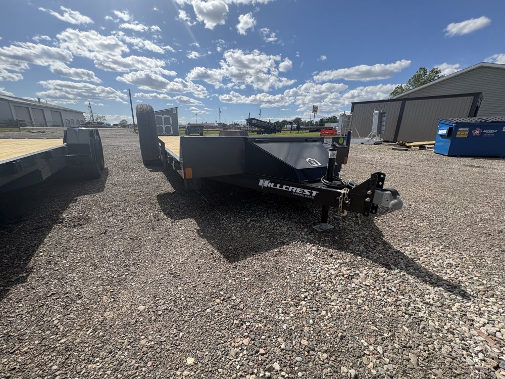 Hillcrest 82"X22' 7K bumper pull Car Hauler Trailer, 2' dove tail, slide in ramps, LED lights