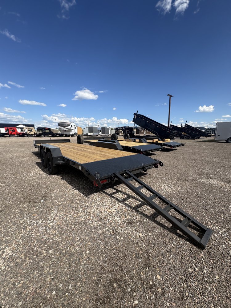Hillcrest 82"X22' 7K bumper pull Car Hauler Trailer, 2' dove tail, slide in ramps, LED lights
