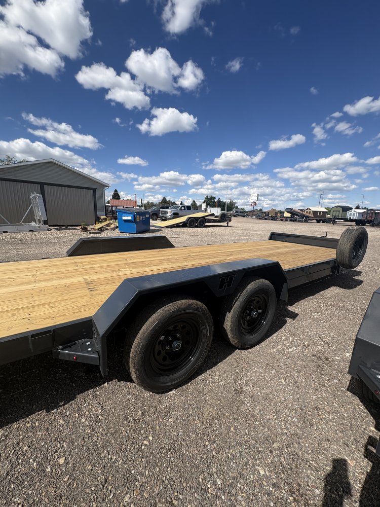 Hillcrest 82"X22' 7K bumper pull Car Hauler Trailer, 2' dove tail, slide in ramps, LED lights