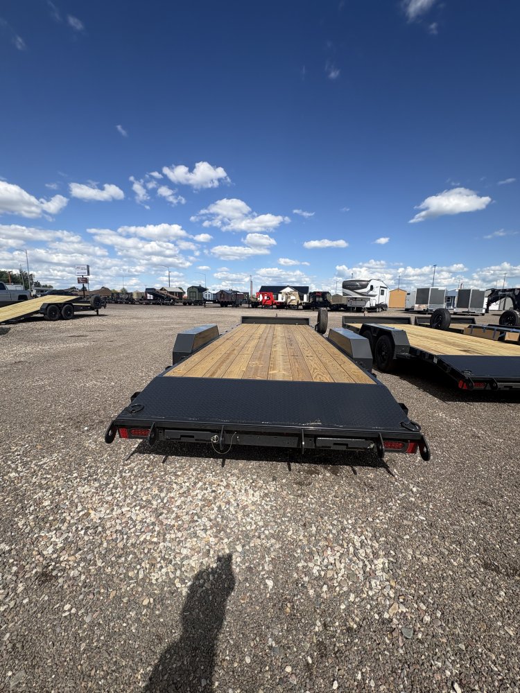Hillcrest 82"X22' 7K bumper pull Car Hauler Trailer, 2' dove tail, slide in ramps, LED lights