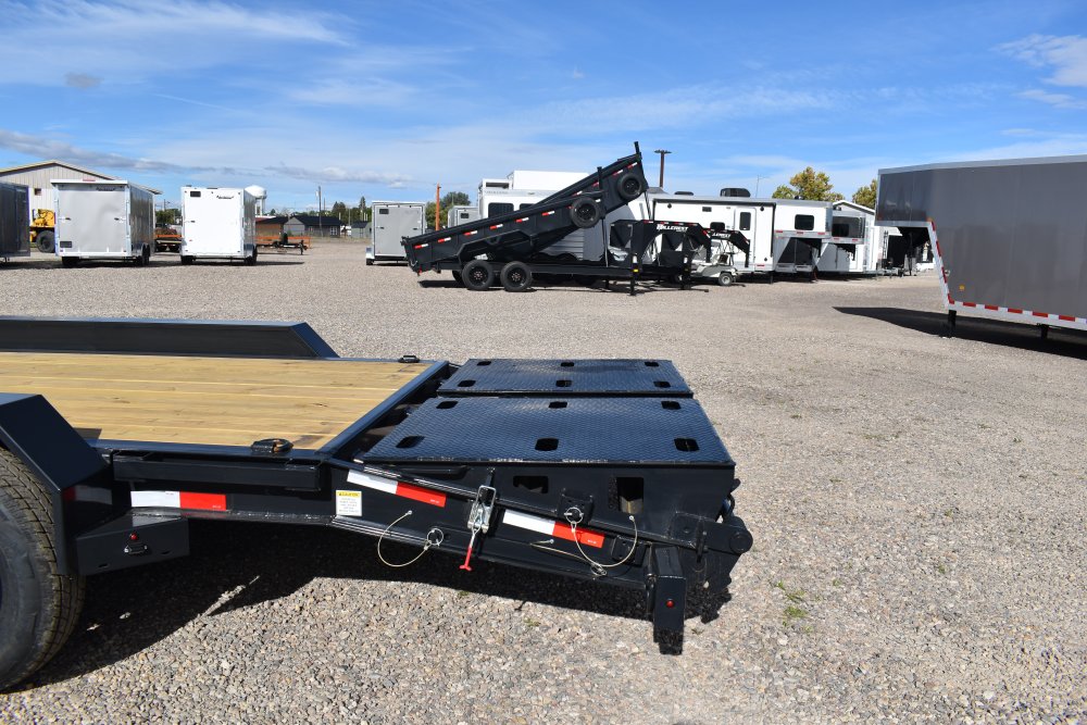 Hillcrest 83"X24' 21K bumper pull tri axle I-beam equipment trailer, mega ramps, dual jacks, LED lig