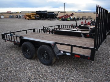 Walton UTW235-14B 7K (81"X14') Utility trailer w/side load ramps, ST205/75R15 tires, spare tire and 