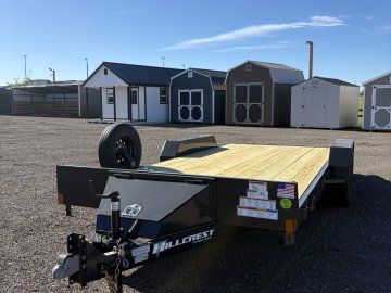 Hillcrest 82"X18' 7K bumper pull Car Hauler Trailer, 2' dove tail, slide in ramps, LED lights