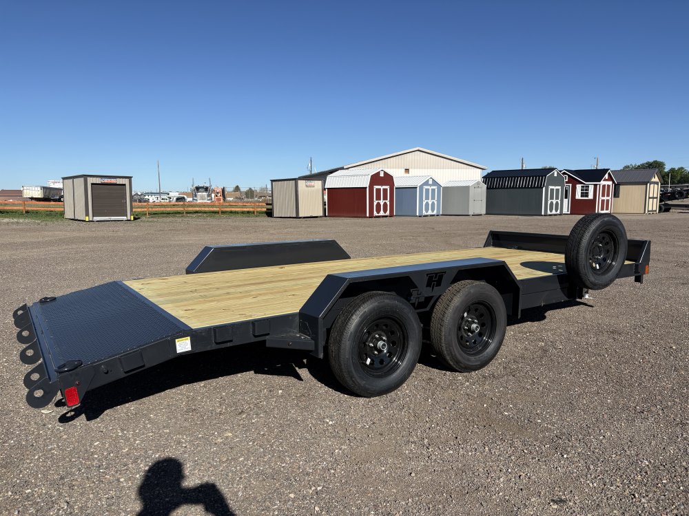 Hillcrest 82"X18' 7K bumper pull Car Hauler Trailer, 2' dove tail, slide in ramps, LED lights
