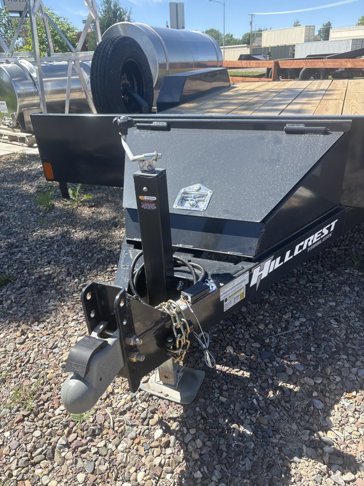 Hillcrest 82"X16' 10K bumper pull car hauler trailer, 2' dove tail, slide in ramps, LED lights