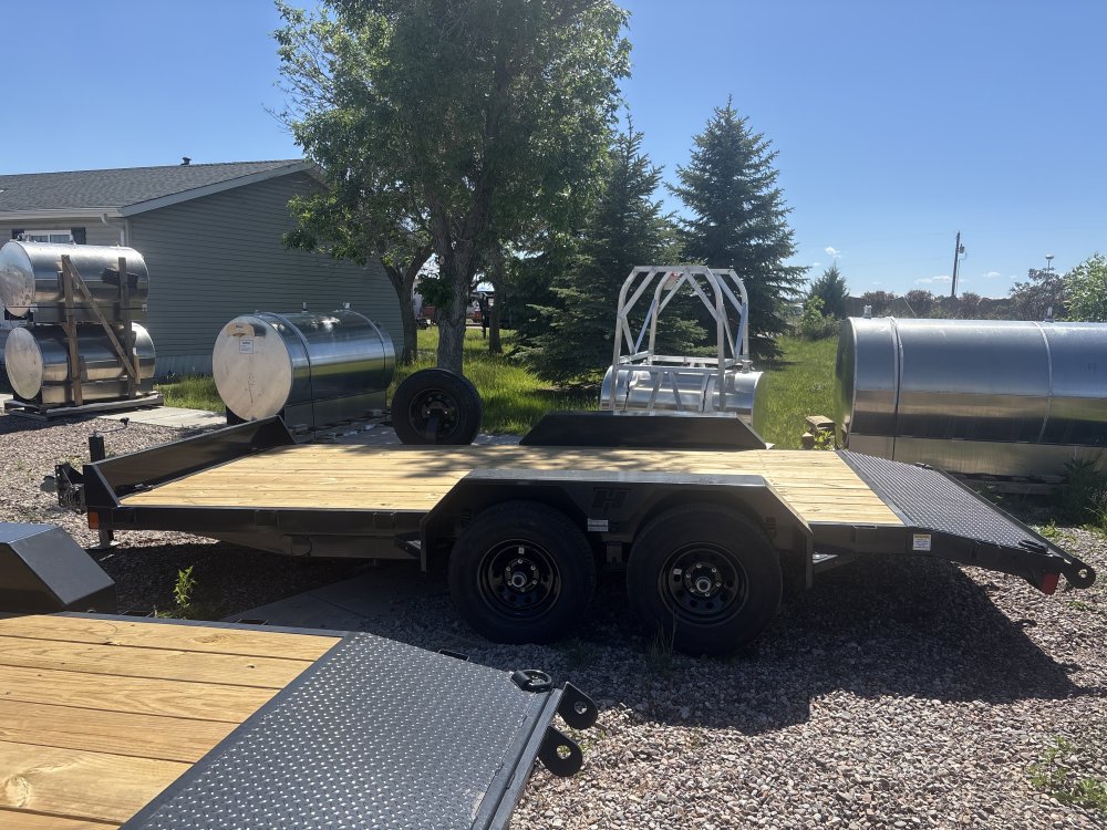 Hillcrest 82"X16' 10K bumper pull car hauler trailer, 2' dove tail, slide in ramps, LED lights