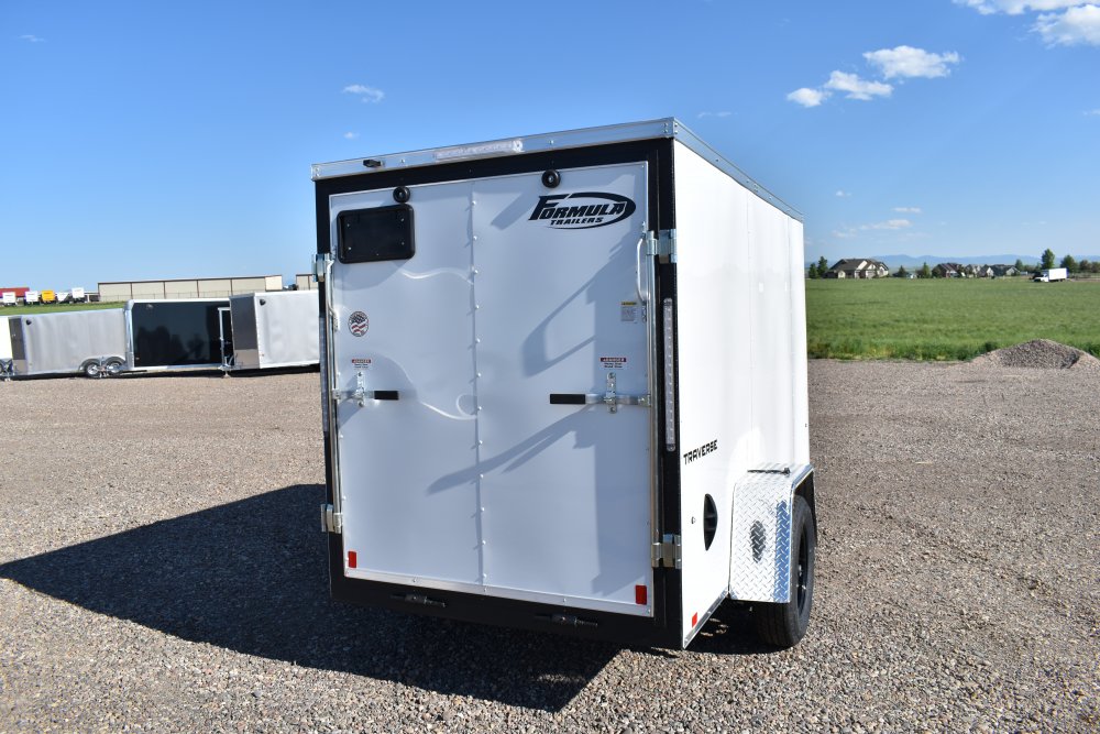 Formula Traverse 5'X10' 3K single axle enclosed cargo trailer w/rear ramp door