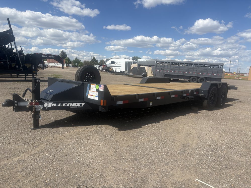 Hillcrest 82"X24' 16K bumper pull tilt deck Equipment Trailer, deck-16' tilt, 8' fixed, 14 ply tires