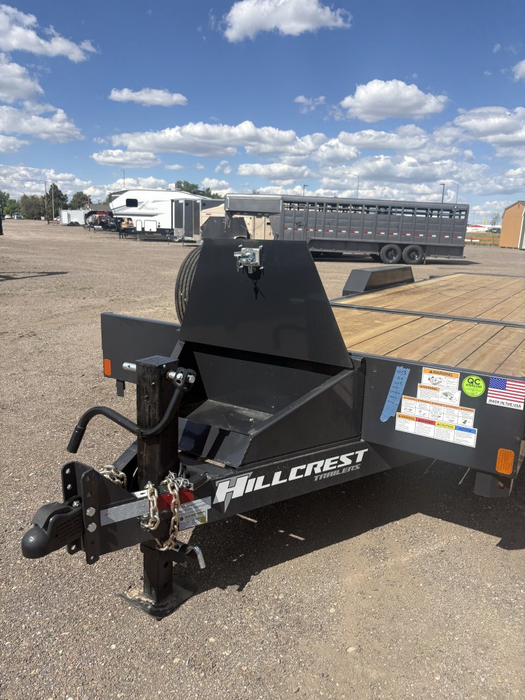 Hillcrest 82"X24' 16K bumper pull tilt deck Equipment Trailer, deck-16' tilt, 8' fixed, 14 ply tires