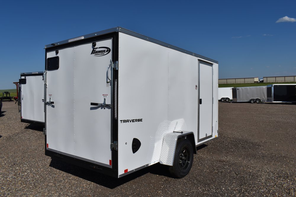 Formula Traverse 6'X10' 3K single axle enclosed cargo trailer w/rear ramp door